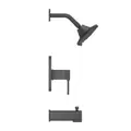 1/2" NPT 5-5/16" x 3-15/32" Metal Matte Black Multi-Function 1-Handle Deckard Series Tub and Shower Trim | PPFLG898DAB