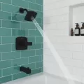 1/2" NPT 5-5/16" x 3-15/32" Metal Matte Black Multi-Function 1-Handle Deckard Series Tub and Shower Trim | PPFLG898DAB