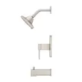 1/2" NPT 5-5/16" x 3-15/32" Metal Brushed Nickel Multi-Function 1-Handle Deckard Series Tub and Shower Trim | PPFLG898DAK