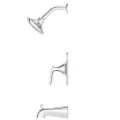 3-7/32" x 4-5/32" Metal Polished Chrome 1-Handle Weller Series Tub and Shower Trim | PPFLG898WRC