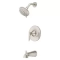 3-7/32" x 4-5/32" Metal Brushed Nickel 1-Handle Weller Series Tub and Shower Trim | PPFLG898WRK