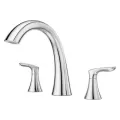 9-11/32" Metal Polished Chrome 2-Handle Weller Series Roman Tub Trim | PPFRT65WRC
