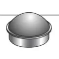 4" Pressed Steel Galvanized Ball Cap | CBCPS4