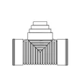 ADS Tee, Snap Corrugated HDPE Multi-Reducing Black Slip 6" | DFET532