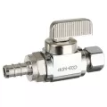 3/8" PEX Crimpex x OD Compression Chrome-Plated Lead-Free Brass Straight Stop Valve | DHL511PX231
