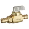 1/2" PEX Crimpex Rough Brass Lead-Free Brass Inline Straight Stop Valve | DHL521PX3PX3