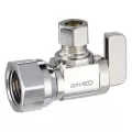 1/2" x 3/8" FIP x Compression Chrome-Plated Lead-Free Brass Angled Stop Valve | DHL6115331