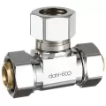 5/8" Female Compression x Female Compression x Compression Chrome-Plated Lead-Free Brass Universal Tee | DHLE434333PL
