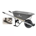 6 cu-ft Steel 1.4 mm Tray 60" Steel Handle Wheelbarrow | CORWB2706SFF