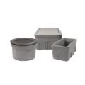 20" x 15" Rectangular Gray N09 with Composite Cap Utility Box | CRS1000025