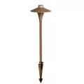 Cast Landscape Ar Ea/Path Light, 35 W Wedge S8 Black Coated Copper/Solid Sand Cast Bronze CCH Series China Hat Small | CCH1CB
