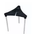 7.5" x 7.25" Black Eurometal Large For CCH2CB Cast Classic Large China Hat Area/Path Lights Talon Stake | CSLCTSL1