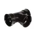 ADS Watertight Tee, Bell-End HDPE Dual Wall Injection Molded N-12 Black, 4" | DFD0460WT