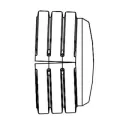 ADS End Cap, Split Black HDPE Solid Single Wall Corrugated 12" | DFEC120