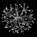 16" Warm White 5 mm LED 10' Transparent LED 3D Shimmering Sphere | HBL16SHSSWWTW
