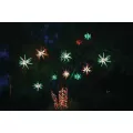 24" Pure White Green Metal Frame LED 3D Star Burst | HBL3D24STBPWGR
