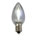 Smooth Screw-In C7 LED Pure White Transparent Commercial Grade LED Bulb | HBLBU25FLDSC7TPW