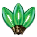 Smooth E17 C9 LED Green Transparent Filament Christmas LED Bulb | HBLBU25FLDSC9TGR