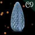 Faceted E17 C9 LED Cool White Transparent Christmas Light Bulb | BU-LED-FC9-TCW