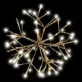 Warm White LED 12" Matte Gold 3D Shimmering Sphere | HBLLED12SHSGWWTW