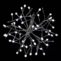 Pure White LED 12" Silver 3D Shimmering Sphere | HBLLED12SHSSPWTW