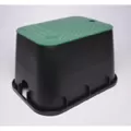 12" x 17" x 12" Rectangular Green Box Irrigation Control Valve with Green Lid Valve Box | DUB121