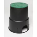 6" Round Black Box Irrigation Control Valve with Cover Valve Box | DUB64