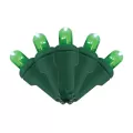 26' 6" Spacing Green Commercial Grade LED Balled Light Set | HBLLED5MMCV50GR