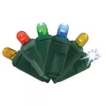 26' 6" Spacing Red Blue Green Orange Yellow Cool White Commercial Grade LED Balled Light Set | HBLLED5MMCV50RMU