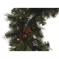 Warm White 5 mm LED 36" Noel Series Battery Operated Wreath | HBLNOWR36BOWW