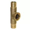 1" Insert x Insert x FIP Yellow Brass Tee | INZTIIF010LF