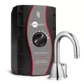 1-1/4 to 1-1/2" 6-1/4" Chrome Stainless Steel Instant Hot Water Dispenser System Faucet | ISEHHOT100CSS