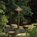 1 W Bi-Pin T3/G4 Incandescent Textured Architectural Bronze Aluminum Thatched Roof Path Light | KIC15401AZT