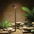 2.3 W Wedge S8 Incandescent Textured Tannery Bronze Brass Path Light | KIC15439TZT
