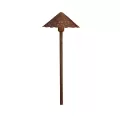 2.3 W Wedge S8 Incandescent Textured Tannery Bronze Aluminum Cast Hammered Roof Path Light | KIC15471TZT