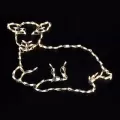 LED 24" x 34" Powder Coated Frame Nativity Laying Lamb | HBLLEDLAMB295