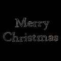 Warm White LED 20' Powder Coated Frame Merry Christmas Sign | HBLLEDMC590
