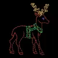 LED 40" x 56" Powder Coated Frame Standing Reindeer | HBLLEDSDR267