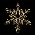 Frozen LED 36" x 48" Powder Coated Frame Snow Crystal | HBLLEDSNCBWF251