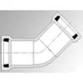 PVC Bend 2-1/2 in. Gasketed SDR-21 45 Degree 1-Piece | 122025