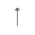 1 W Wedge T5 Incandescent Textured Architectural Bronze Aluminum Pierced Dome Path Light | KIC15457AZT