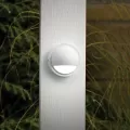 0.86 W 2700K Integrated LED Textured White Aluminum Half Moon Deck Light | KIC15764WHT27R