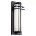 12.5 W 3000K Integrated LED Textured Black Aluminum Wall Light | KIC49297BKTLED