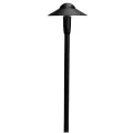 9 W 3000K Integrated LED Textured Black Aluminum Dome Path Light | KIC15870BKT30R