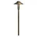 9 W 2700K Integrated LED Centennial Brass Aluminum Dome Path Light | KIC15870CBR27