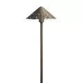 12 W 2700K Integrated LED Centennial Brass Cast Hammered Roof Path Light | KIC15871CBR27