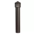 3.57 W 2800K LED Textured Black Aluminum Louvered LED Bollard Light | KIC16130BKT28