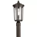 100 W E26 Medium A19 Incandescent Olde Bronze Aluminum Outdoor Post Light | KIC49895OZ