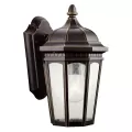 100 W E26 Medium A19 Incandescent Rubbed Bronze Aluminum Wall Light | KIC9032RZ