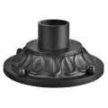 10" x 4.75" Textured Black Cast Aluminum For Outdoor Lights Pedestal Pier Mount